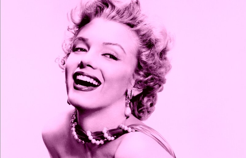 Woman with Curly Hair — Pink, Joyful