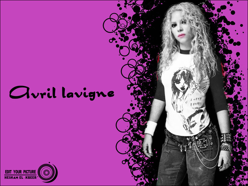 Woman with Curly Hair — Purple, Edgy