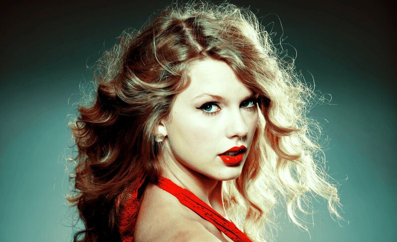 Woman with Curly Hair — Red, Dramatic, Photograph, Red Top