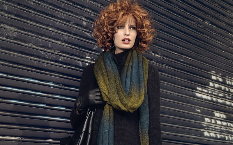 woman with curly red hair