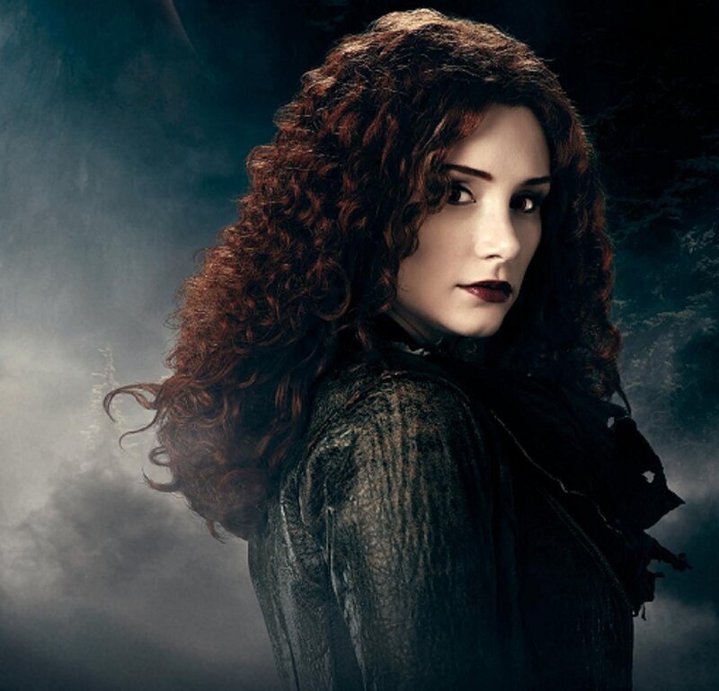 Woman with Curly Red Hair — Dramatic