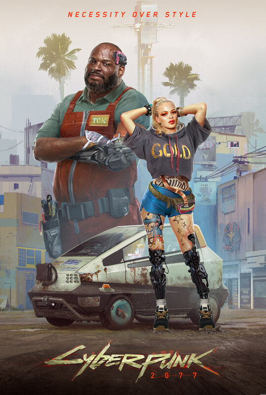 Woman with Cybernetic Legs