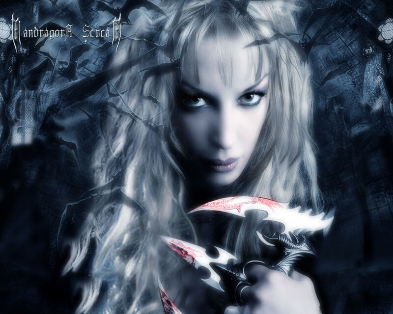 woman with daggers in dark fantasy