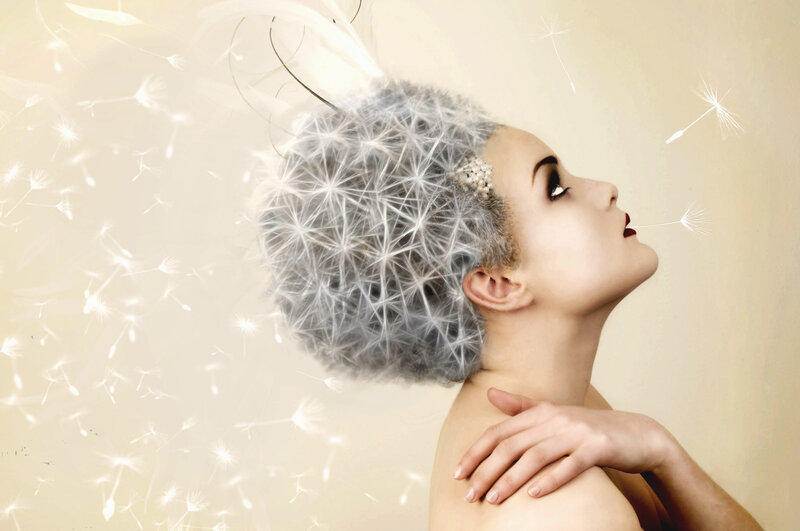 Woman with Dandelion Hair