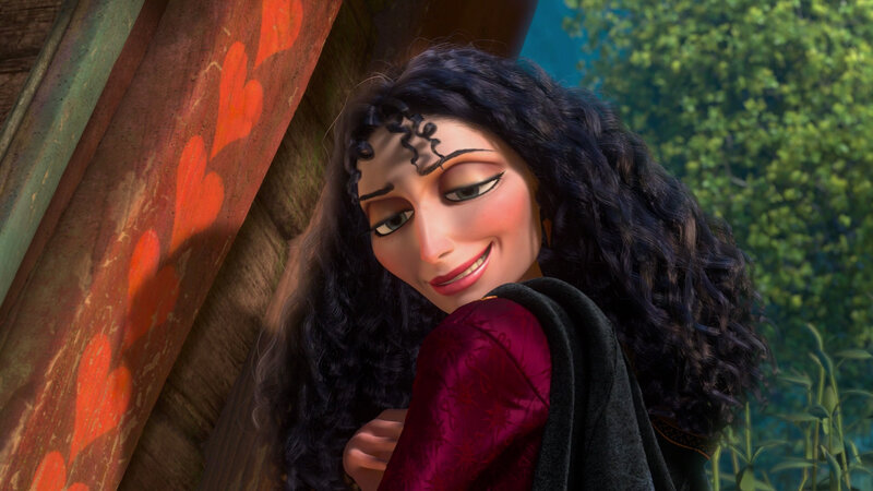 Woman with Dark Curly Hair — Black, Playful