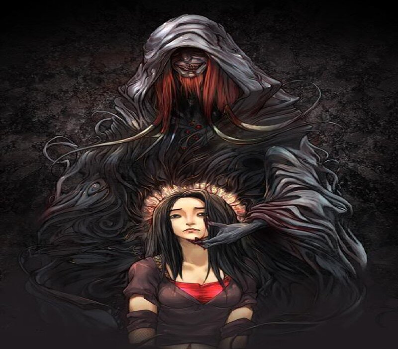 Woman with Dark Entity
