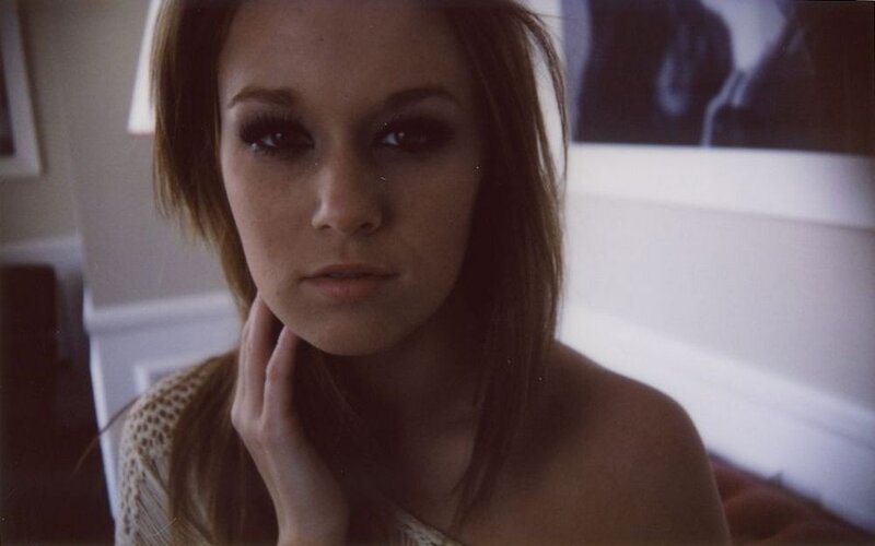 woman with dark eye makeup