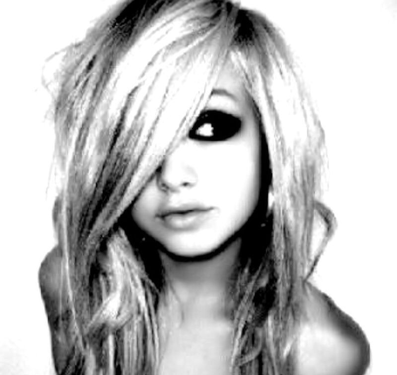 Woman with Dark Eye Makeup — Black, Dramatic, Photograph, Hair, Shoulder