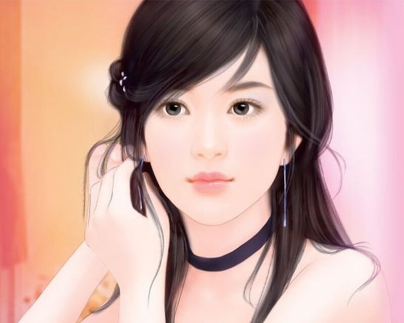 woman with dark hair