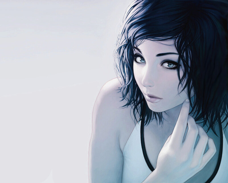 woman with dark hair