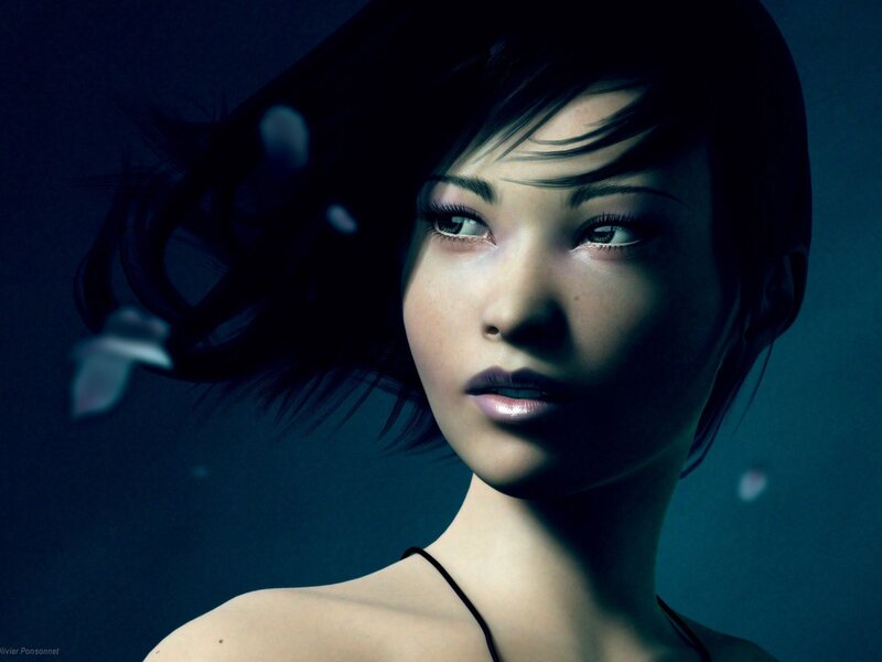 woman with dark hair