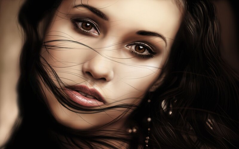 woman with dark hair