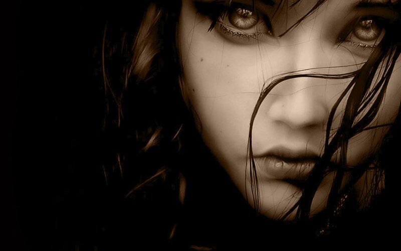 woman with dark hair