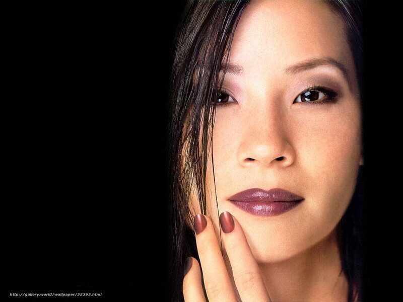 woman with dark hair and lipstick