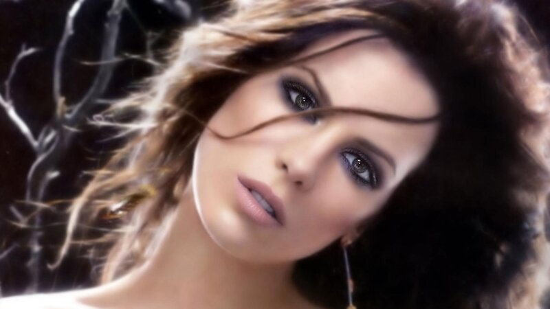 woman with dark hair and makeup