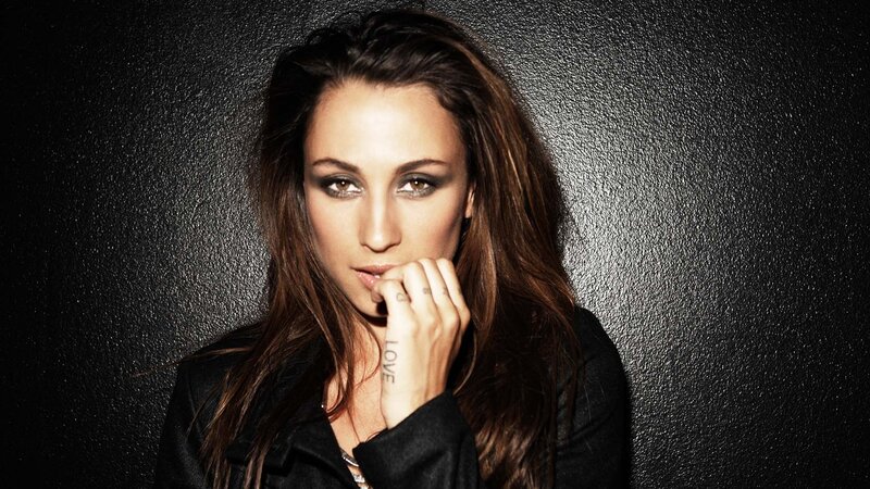 woman with dark hair and makeup
