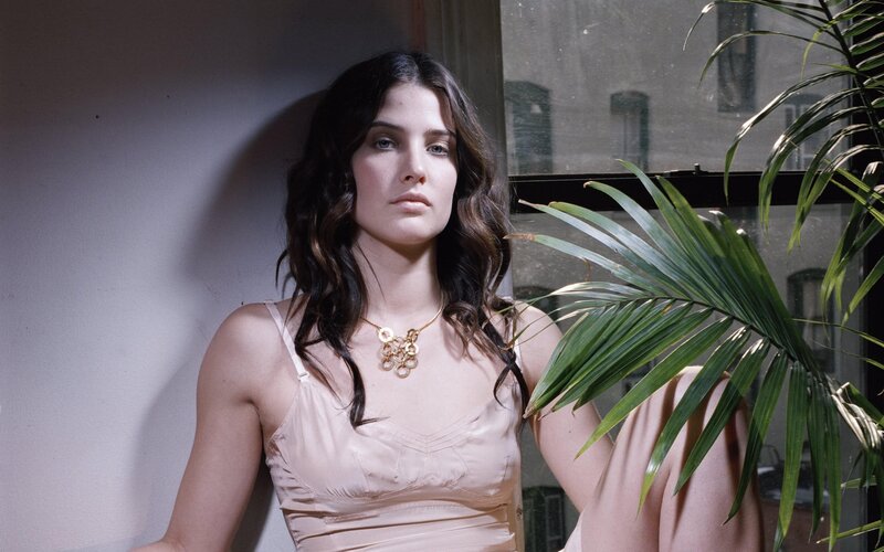 Woman with Dark Hair — Beige, Dramatic, Photograph, Plant, Window