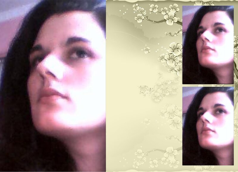 Woman with Dark Hair — Beige, Neutral, Photograph