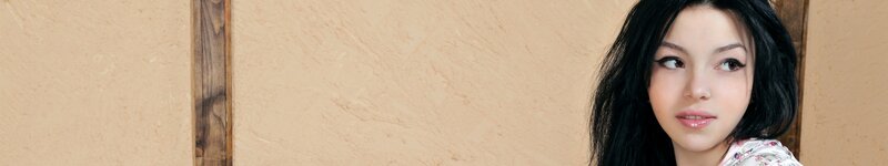 Woman with Dark Hair — Beige, Neutral, Photograph, Wall