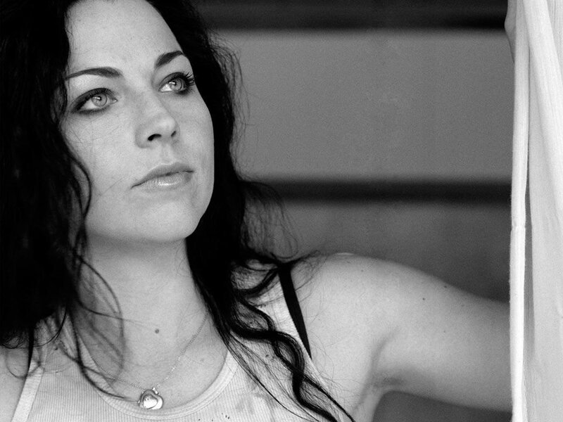 Woman with Dark Hair — Black, Contemplative, Photograph, Necklace, Tank Top, Curtain