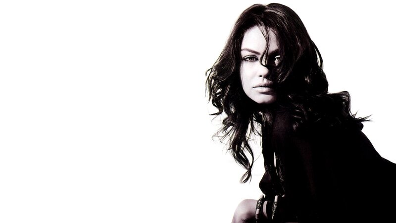 Woman with Dark Hair — Black, Dramatic, Photograph, Clothing