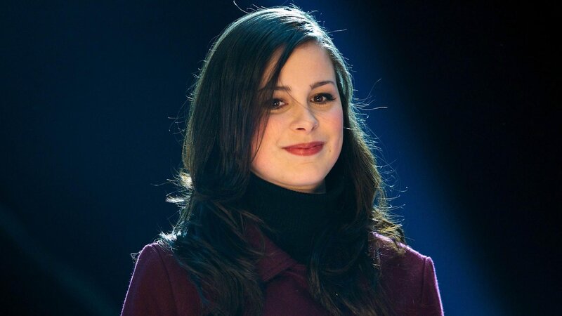 Woman with Dark Hair — Black, Dramatic, Photograph, Coat, Turtleneck