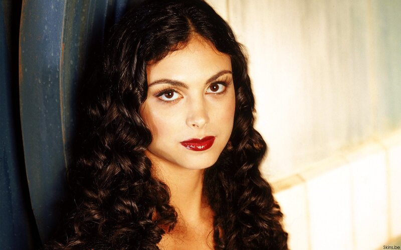 Woman with Dark Hair — Black, Dramatic, Photograph, Curly Hair, Red Lipstick