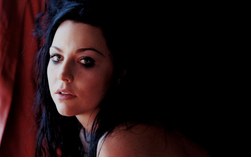 Woman with Dark Hair — Black, Dramatic, Photograph, Curtain, Red