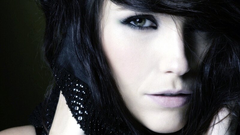 Woman with Dark Hair — Black, Dramatic, Photograph, Dark Hair, Makeup, Black Top