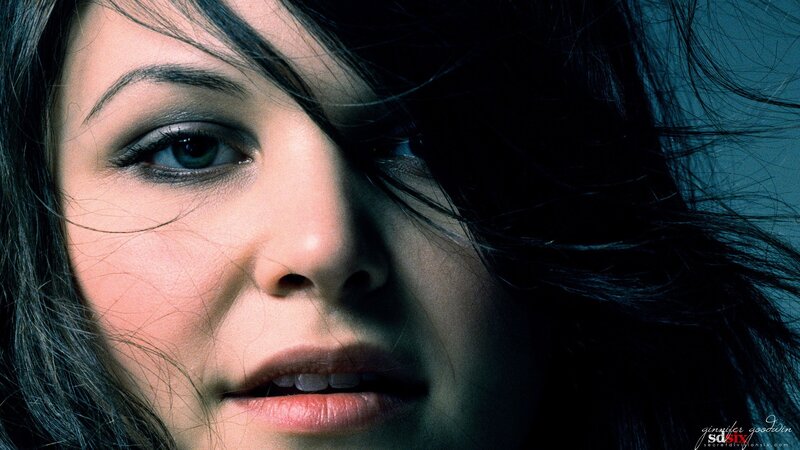 Woman with Dark Hair — Black, Dramatic, Photograph, Eye, Lip