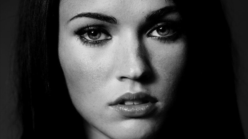 Woman with Dark Hair — Black, Dramatic, Photograph, Eyes, Eyebrows