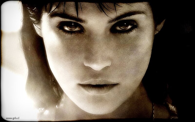 Woman with Dark Hair — Black, Dramatic, Photograph, Eyes, Light