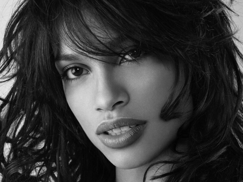 Woman with Dark Hair — Black, Dramatic, Photograph, Eyes, Lips