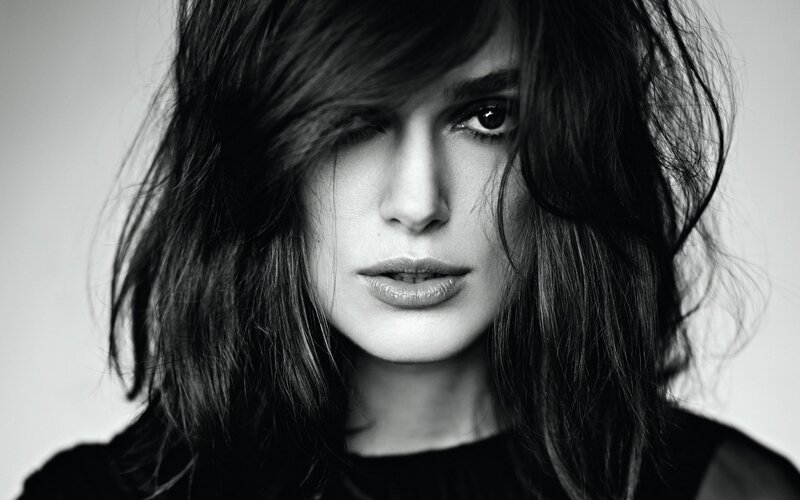 Woman with Dark Hair — Black, Dramatic, Photograph, Face, Black Top