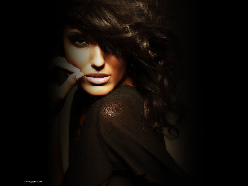 Woman with Dark Hair — Black, Dramatic, Photograph, Hand, Makeup