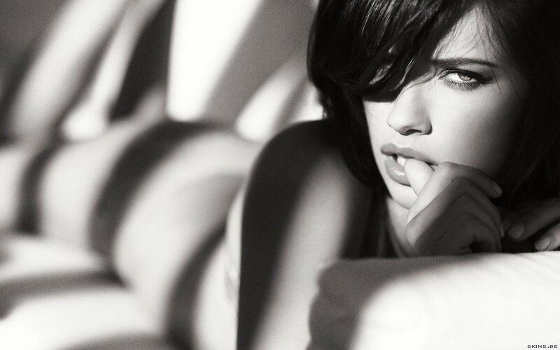 Woman with Dark Hair — Black, Dramatic, Photograph, Hand, Pillow