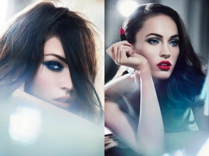 Woman with Dark Hair — Black, Dramatic, Photograph, Lipstick