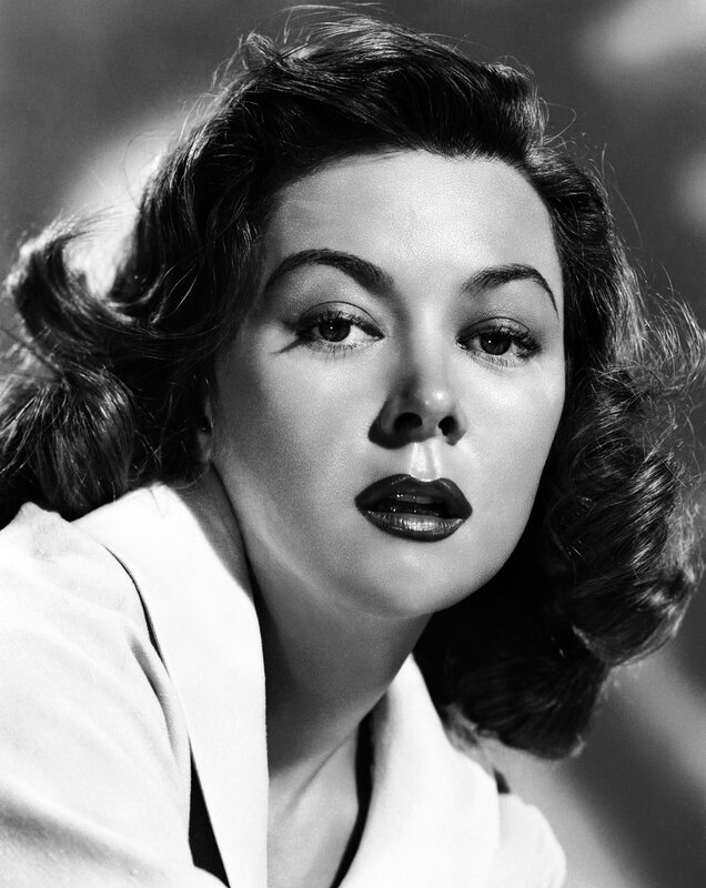 Woman with Dark Hair — Black, Dramatic, Photograph, Lipstick, White Jacket