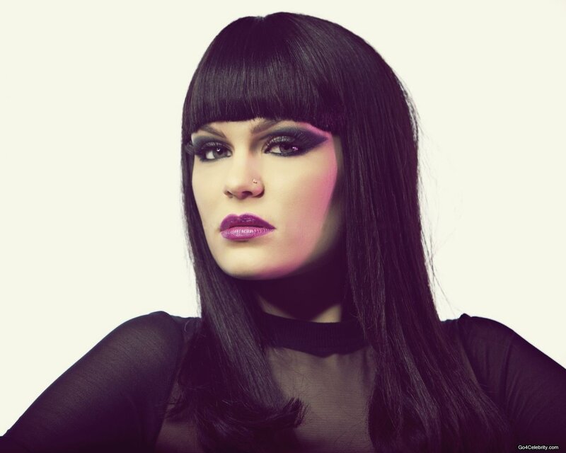 Woman with Dark Hair — Black, Dramatic, Photograph, Makeup, Black Top, Bangs