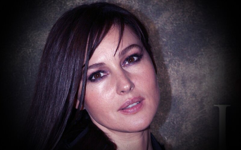 Woman with Dark Hair — Black, Dramatic, Photograph, Makeup, Wall, Brown