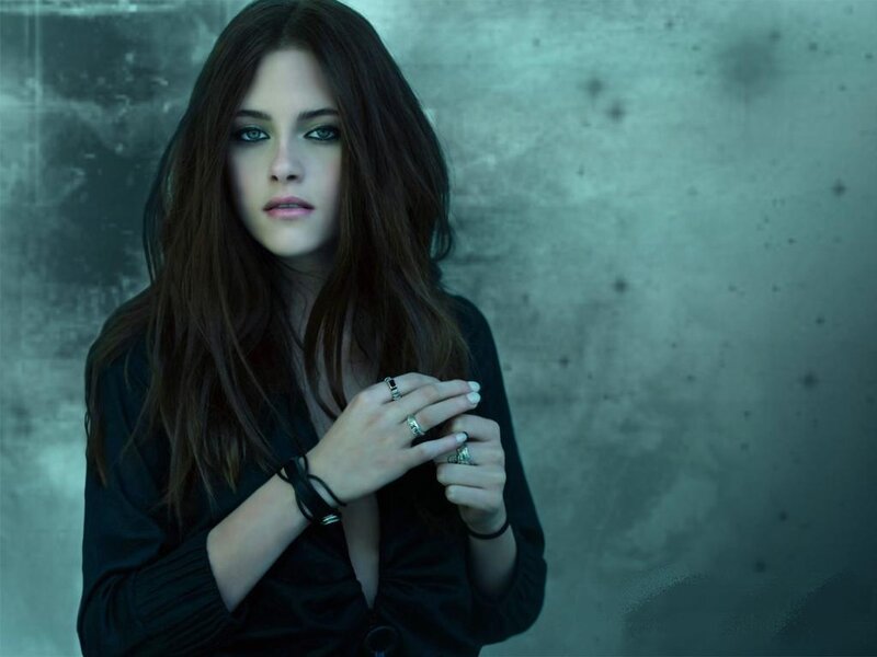 Woman with Dark Hair — Black, Dramatic, Photograph, Rings