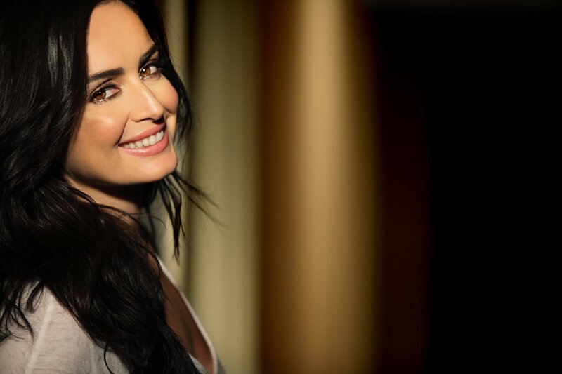 Woman with Dark Hair — Black, Dramatic, Photograph, Smile