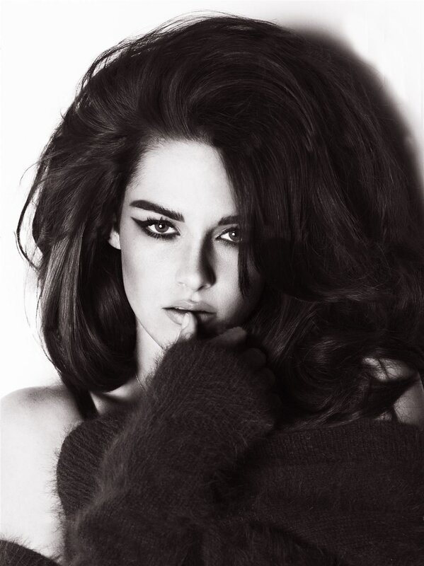 Woman with Dark Hair — Black, Dramatic, Photograph, Sweater, Makeup