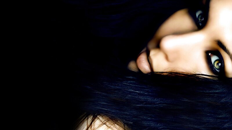 Woman with Dark Hair — Black, Green