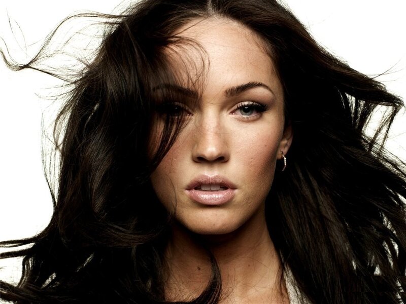 Woman with Dark Hair — Black, Intense, Photograph, Earring, White Background