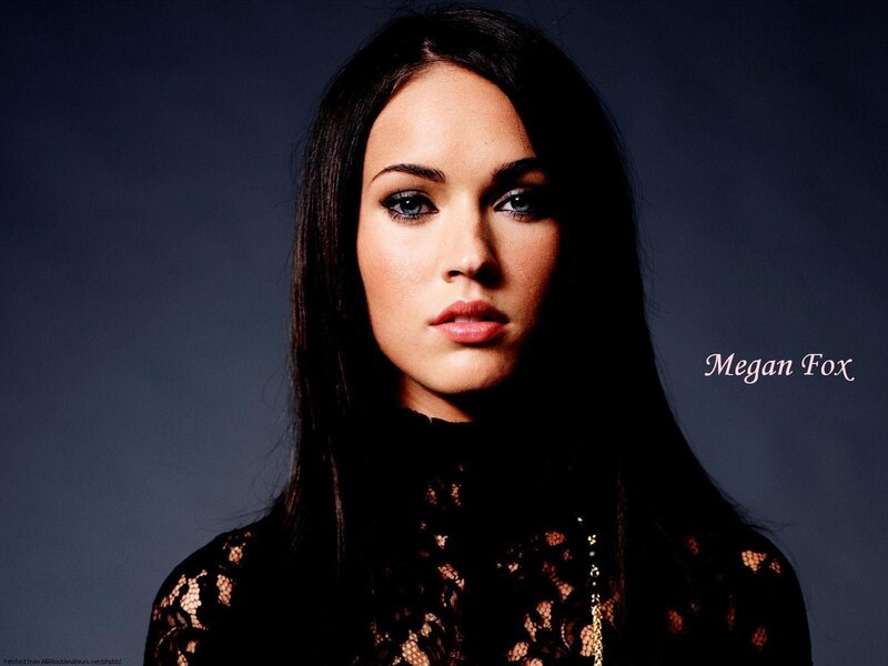 Woman with Dark Hair — Black Lace Top