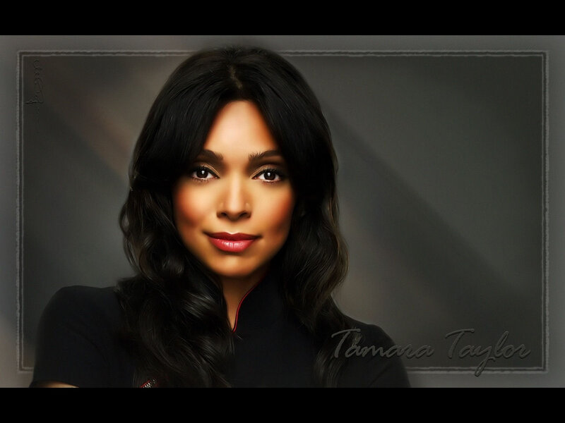 Woman with Dark Hair — Black, Neutral, Digital Art