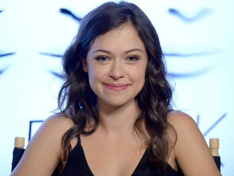 Woman with Dark Hair — Black, Neutral, Photograph, Black Top, Director's Chair
