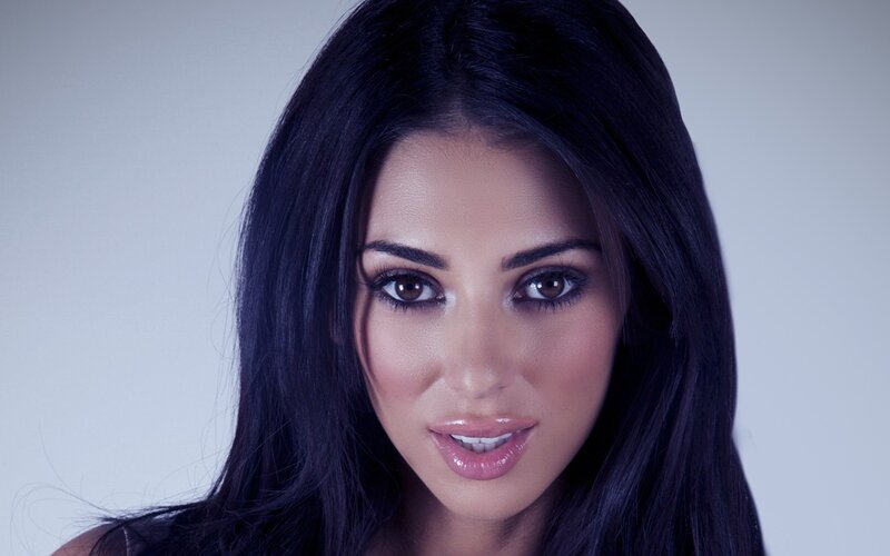 Woman with Dark Hair — Black, Neutral, Photograph, Eyes, Gray