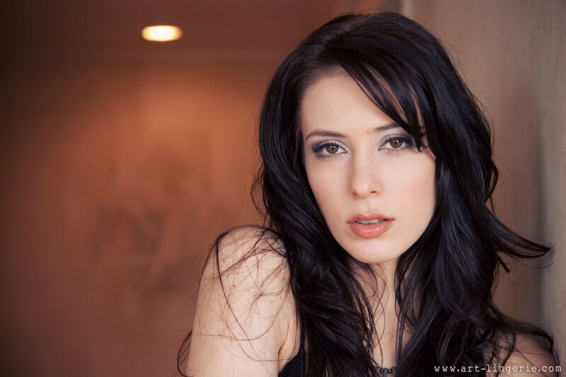 Woman with Dark Hair — Black, Neutral, Photograph, Eyes, Light